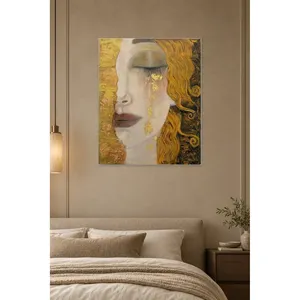 Impression sur toile inspirée de Fida Klimt, Larmes dorées - Product Image 3