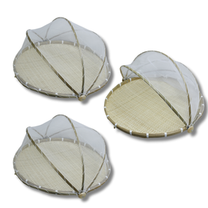 PRODUCTO DE VENTA BANDEJA DE BAMBÚ duradera Cesta de artesanía sostenible para accesorios de cocina a prueba de pan y contenedores de alimentos - Product Image 1