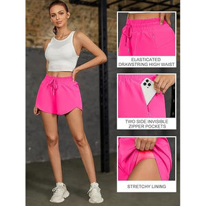 Pantalones cortos para mujer, ropa deportiva de verano, tela de algodón transpirable, cintura ajustable informal, pantalones elásticos, pantalones cortos para mujer - Product Image 4