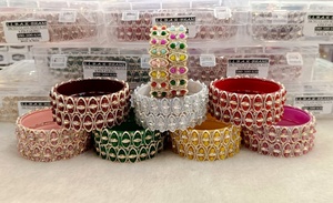 Bracelets Rajwadi classiques pour femmes en métal fabriqués avec perle en forme de boule principale adaptée aux festivals de mariage et à l'usure quotidienne - Product Image 6