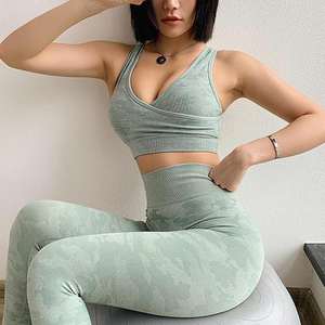ชุดออกกำลังกายสำหรับผู้หญิง ชุดโยคะ ชุดกีฬา ชุดฟิตเนสสำหรับออกกำลังกายและโยคะ เสื้อผ้าฟิตเนสสำหรับผู้หญิง - Product Image 2