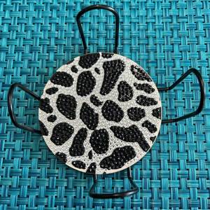 Sous-verres perlés faits à la main-Sous-verres Boho Drink avec support en polyester (4x4 pouces) - Product Image 3