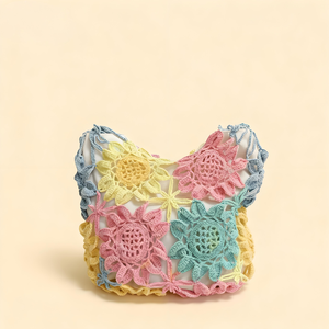 Nuevo Bolso de Mano 2025, Hecho a Mano, de Algodón, Estilo Bohemio, Ligero, con una Sola Correa, Bordado de Dibujos Animados, con Cierre, Térmico y Portátil - Product Image 3