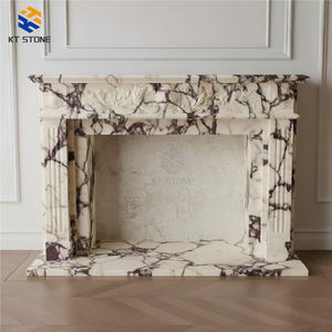 Cheminée en marbre sculpté à la main, prix réduit, motif personnalisé, marbre gris massif, cheminée en marbre blanc - Product Image 6