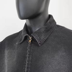 เสื้อแจ็คเก็ตยีนส์ผู้ชายแบบมีสไตล์  ซิปหน้า  แบบทำเก่า  สำหรับผู้ชาย - Product Image 4