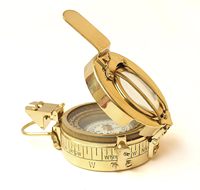Vintage Compass Navigational Brass Device Pocket Nautical Instrument Polished Nautical Device
