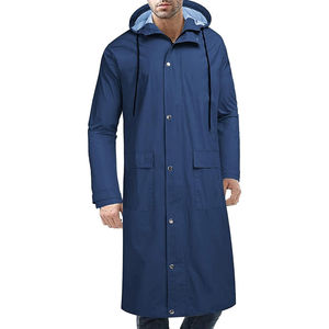 Nouveau design, imperméable à motifs unis, imperméable pour adultes, tendance unisexe, manches longues, capuche, imperméable décontracté avec logo personnalisé - Product Image 5