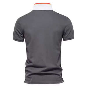 Polo de Algodón Premium para Hombre, Corte Ajustado, Manga Corta, Rayas, Estilo Casual de Negocios, Transpirable, Camiseta de Golf, Bloques de Color de Verano - Product Image 2