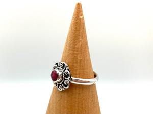 Anillo de estilo bohemio de Plata de Ley 925 hecho a mano con piedras preciosas de Rubí, joyería de tendencia para regalo de boda de mujer para ella - Product Image 3