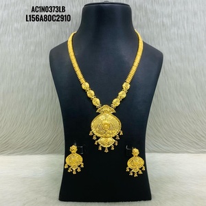 Designer <b>Gold</b> Plated Long Necklace One Gram Fashion <b>Jewellery</b> Trendy Jewelry, Plated Jewelry,<b>Gold</b> Plated ... - Product Image 1
