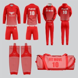 ชุดฮ็อกกี้น้ำแข็งขายดีใหม่ล่าสุดพร้อมโลโก้100% ออกแบบได้ตามต้องการจากโพลีเอสเตอร์ชุดเครื่องแบบเล่นกีฬาฮ็อกกี้น้ำแข็งชุดคอมโบ - Product Image 1