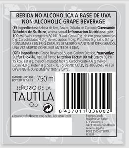 Vino blanco desalcoholizado listo para enviar 0'0 Senorio de laTautila Botella de vidrio 750ml - Product Image 2