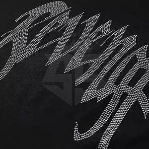 T-shirts pour hommes en strass, dernier design streetwear - Coupe ample décontractée, couleur unie, tissu 220g, écologique et à séchage rapide - Product Image 5