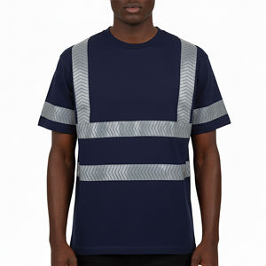 T-shirt de sécurité réfléchissant noir, vêtements de travail, t-shirt haute visibilité d'hiver, manches longues, chemise de travail - Product Image 1