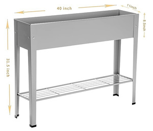 Nouveaux produits lit de jardin surélevé métal noir fini jardinière extérieur jardinières surélevées lits surélevés avec pieds pour légumes - Product Image 2