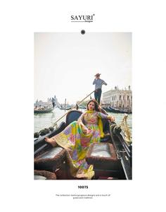 Collection de robe de créateur de travail brodée en soie Chinon Catalogue complet disponible au tarif de gros, collection Festive Look. - Product Image 1