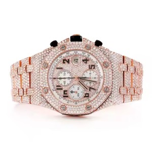 La mejor calidad VVS Diamond Moissanite Hip-Hop Style Band Watch Luxury Iced out Luxury Valentine Gift Watch - Product Image 1