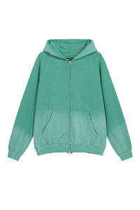 เสื้อฮู้ดดี้ผู้ชายทรงโอเวอร์ไซส์สไตล์วินเทจ ซิปหน้า ผ้าฟลีซคุณภาพพรีเมียม ระบายอากาศได้ดี เหมาะสำหรับฤดูหนาว  ออกแบบได้ตามต้องการ ล้างสีแบบแอซิดวอช - Product Image 5