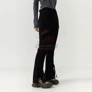 Pantalones de chándal acampanados para mujer, hechos de algodón y poliéster, de alta calidad, ajustados y de gran venta. - Product Image 5