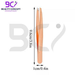 Pinzas para Cejas de Acero Inoxidable con Punta Inclinada, Personalizadas con Logotipo, Texturizadas, Duraderas, Multicolores, de Alta Calidad, del Mejor Proveedor - Product Image 3
