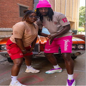 Ensemble T-shirt et short en coton pour homme, jersey 250 GSM, logo délavé, T-shirt surdimensionné régulier, ensemble deux pièces - Product Image 2