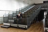 Système de sièges télescopiques professionnels JY-768, gradins rétractables pour stades sportifs, gymnases, écoles, auditoriums