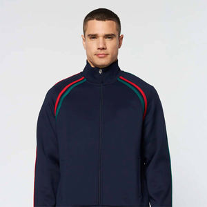 <b>Navy</b> Winter Tracksuit Set for <b>Men</b> with Custom Logo Two Piece Sportswear Solid Pattern 100% Cotton <b>Fleece</b> - Product Image 2