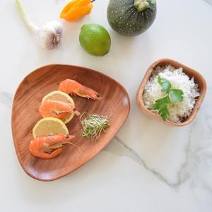 Juego de platos para servir la cena, precio más económico, platos de madera, juegos de vajilla compostables para catering de alimentos - Product Image 2