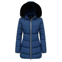 Blouson Bomber Femme Imperméable Camouflage Rivets Perles Rayures à Capuche Rembourré Coton Ample Épais Chaud Léger Vente en Gros Usine