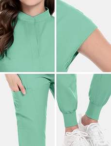 Pantalones médicos multibolsillo para mujer, uniforme de enfermera estirable, traje para correr, Spandex, ropa de trabajo para el cuidado de la salud, conjunto de uniformes - Product Image 5