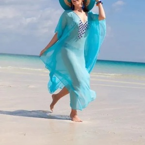 Caftanes indios recién llegados para mujer, caftanes de trabajo con cuentas, vestido suave, Vestido de playa y verano para mujer - Product Image 3