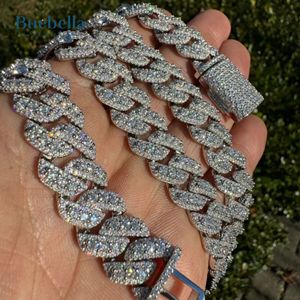 Venta caliente 8MM Moissanite Collar de cadena de eslabones cubanos Hombres Hip Hop Iced Out Vvs Diamante 925 Plata Cubano sin cuello - Product Image 6