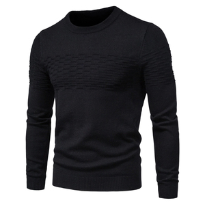 Laine mélangée hommes pull look classique coupe chaude et flexible hommes pull pull confortable chaud tricot tenue décontractée pull - Product Image 5