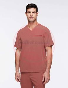 2023 conjuntos de uniformes médicos elásticos para hombres, uniformes de hospital, conjuntos de uniformes médicos, uniforme de manga corta personalizado - Product Image 2