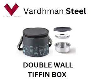 Boîte à lunch isolée en acier inoxydable à double paroi chauffable et étanche sans BPA 2 conteneurs écologiques - Product Image 4