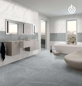 กระเบื้องปูพื้น/ผนังพอร์ซเลนขัดเงาสีขาว ขนาด 600x600 มม. ดีไซน์ทันสมัย คุณภาพเกรด AAA พร้อมคุณสมบัติกันความร้อนและทนไฟ - Product Image 5