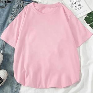 Hipster mujer moda blanco rosa manga corta Camiseta 2025 Primavera Verano camiseta mujer ropa Tops Camisetas Mujer - Product Image 2