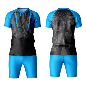 Kit de uniforme de fútbol de alto rendimiento para hombres Jersey de fútbol de tela de secado rápido transpirable y pantalones cortos para deportes de equipo - Product Image 4