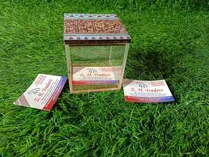 Emballage élégant pour bonbons, chocolats et cadeaux de fête, boîte décorative en acrylique haut de gamme avec couvercle en bois MOP - Product Image 5