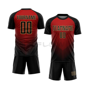 Kit de football américain best-seller 100% Polyester Fabric Soccer Jersey respirant quick dry fit customized sublimation logo print - Product Image 4