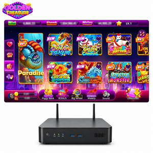 Máquina de Juego Arcade Golden Treasure, Plataforma de Juego Inalámbrica que Funciona con Monedas, Juego de Habilidad con Peces para Parques de Diversiones, Múltiples Jugadores, Metálica - Product Image 1