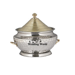 Marmite de luxe en nacre de belle qualité Casserole de créateur faite à la main Meilleure vente Chauffe-plat décoratif en métal - Product Image 2