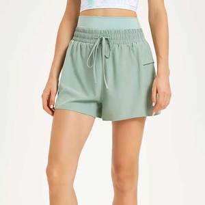 Short de sport d'été pour femmes à séchage rapide Gym Fitness Short de sport pour femmes avec cordon de serrage pour la randonnée Short de course à pied multi-poches pour femmes - Product Image 5