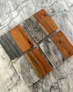 Juego de Posavasos Cuadrados Modernos de Mármol Ecológicos Hechos a Mano de Alta Calidad para Uso en el Hogar, Hoteles y Restaurantes, Color Personalizado - Product Image 2