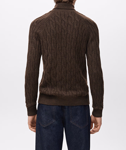 Trendy Fashion Sweaters High Neck Winter <b>Warm</b> Sweaters High Quality Sweater OEM Custom High Quality Blank Stitch Plain Sweater - Product Image 3