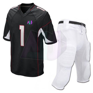 Tenues de football américain respirantes à manches courtes avec coutures renforcées et tissu extensible pour une performance athlétique supérieure - Product Image 1