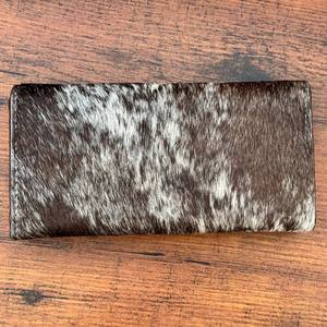 Cartera plegable de cuero para mujer, billetera de cuero genuino cosida a mano, billetera para tarjetas de crédito, cartera Floral occidental - Product Image 4