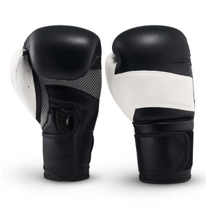 Gants de boxe MMA professionnels en cuir de haute qualité, logo personnalisé, évacuation de l'humidité, fermeture à lacets pour l'entraînement du poignet - Product Image 3