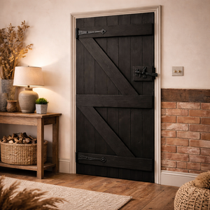 Solid Wood Black <b>Sliding</b> <b>Barn</b> <b>Door</b> | Luxury Interior <b>Door</b> Living Room | Industrial Farmhouse Hardware Custom Sizes Premium Desxx - Product Image 6