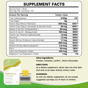 Bandelettes Orales Dissolvantes Multivitaminées de Haute Qualité pour le Soutien Immunitaire avec Saveur Personnalisée pour Adultes - Product Image 2